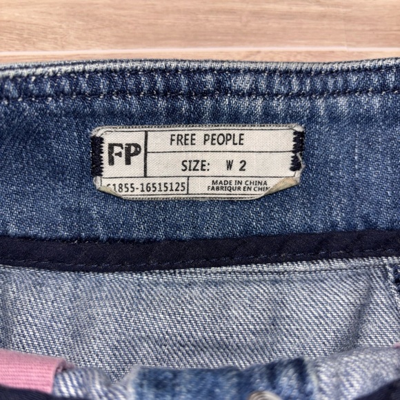 Free People Come a Little Closer Denim Jean Mini Skirt - Picture 5 of 8